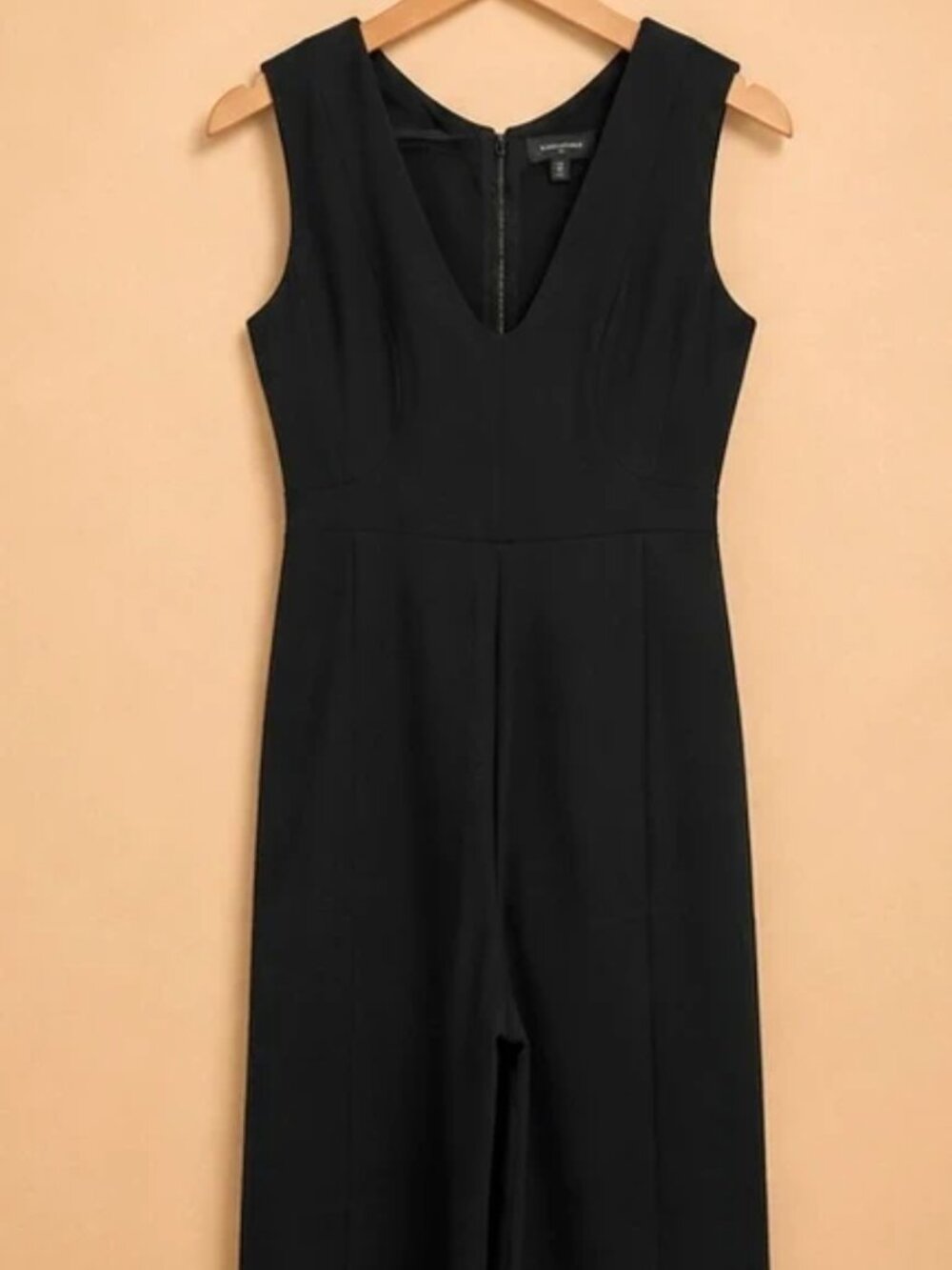 NWT Banana Republic Black Wide Leg Jumpsuit Petite 12
